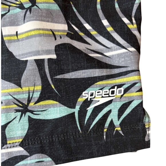 New Mens Speedo Black Tropical Floral Tech Volley Swim Shorts - XXL (38/40) - Picture 6 of 6